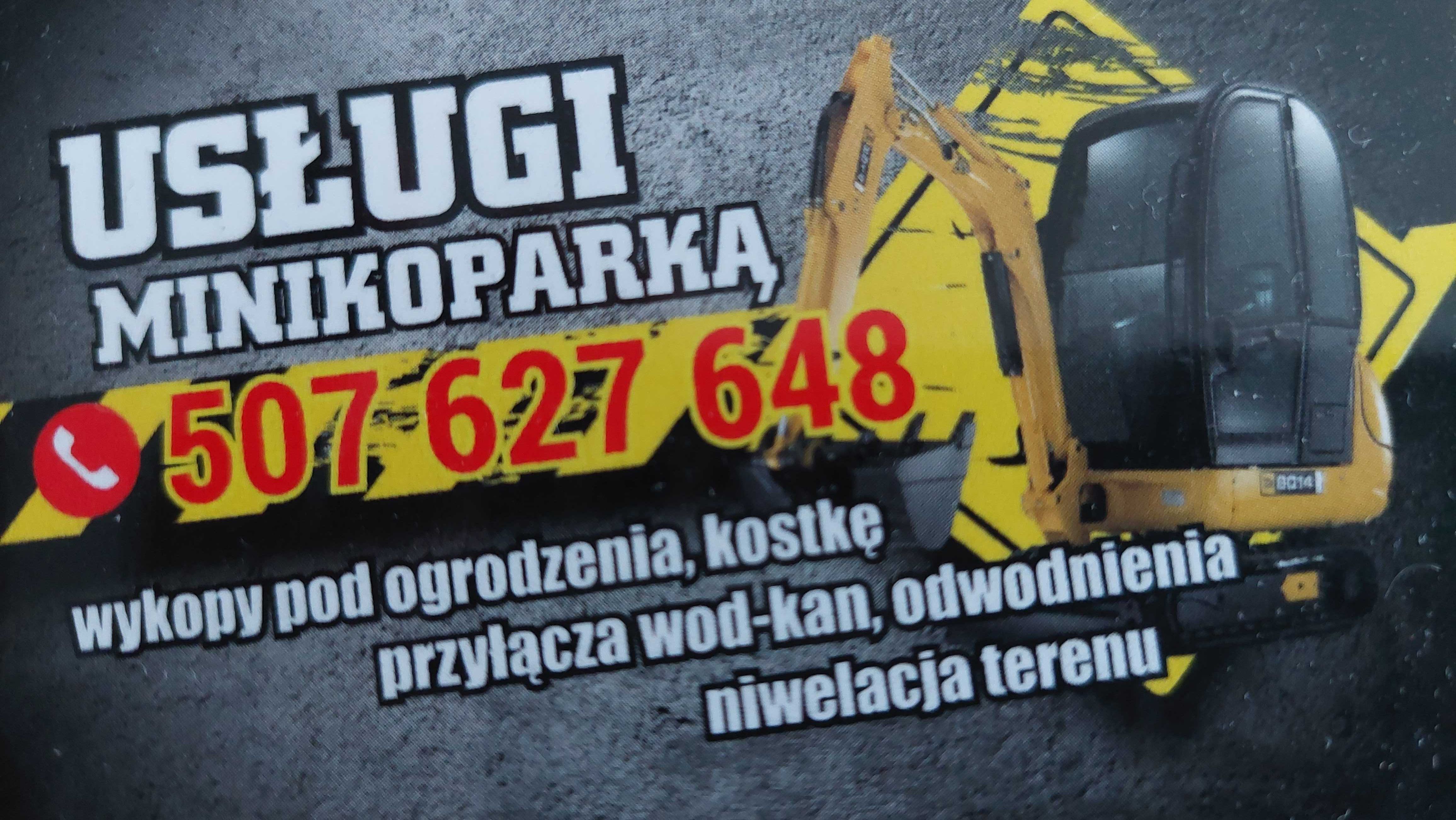 Usługi minikoparki