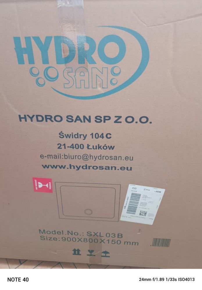 Brodzik Hydro San SXL03B + SYFON