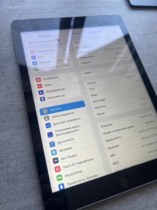 iPad 5 generation. 32гб. LTE. Сім-карта. Space Grey. Як новий.Гарантія
