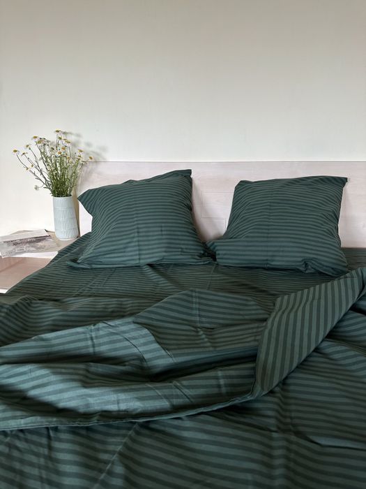 Якісна постільна білизна, постельное белье в полоску , Бязь Голд