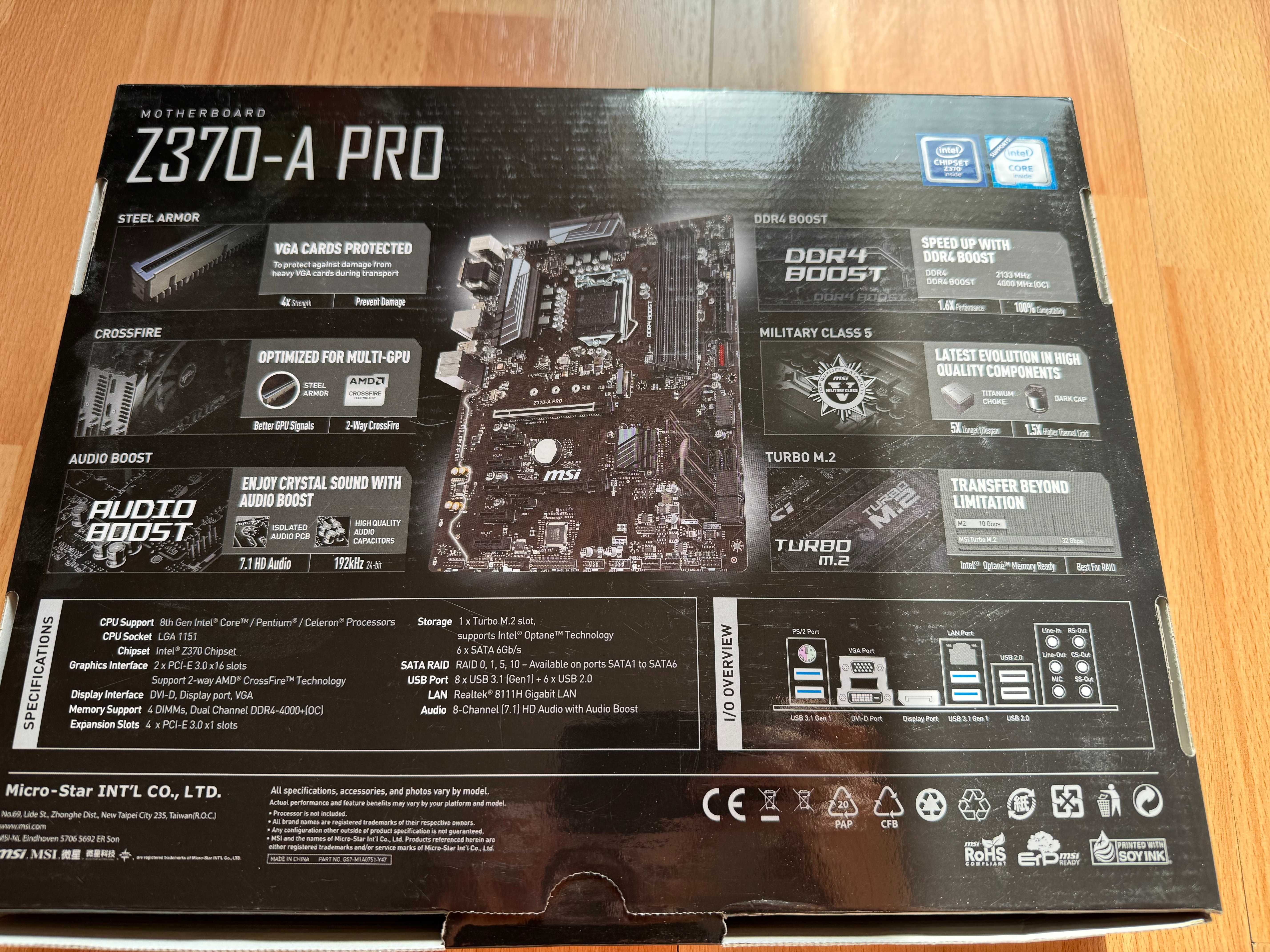 Płyta główna MSI Z370-A PRO (8-9th Gen)