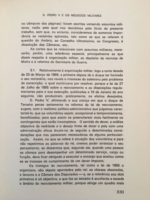 D. Pedro V e os Negócios Militares/ D. Estefânia/ D. Amélia