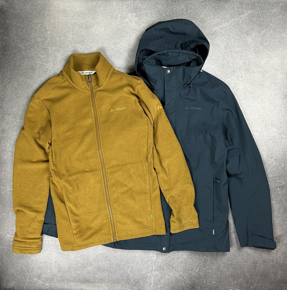 Vaude 3 в 1 (S-M) куртка дощовик мембрана трек хайк фліс