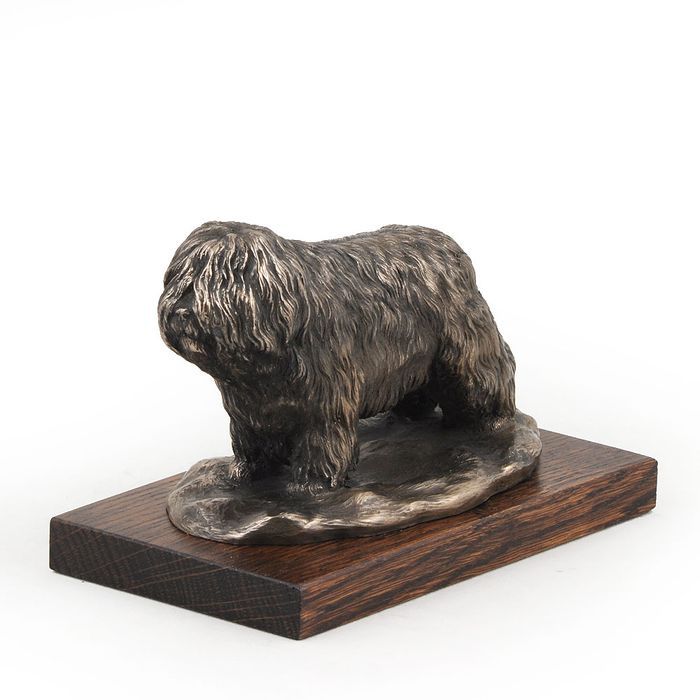Polski owczarek nizinny figurka na drewnie Art-Dog