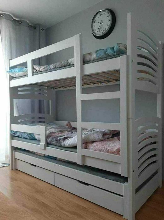 Łóżko piętrowe Janek 3 osobowe, materace 160x75 | 180x75 gratis