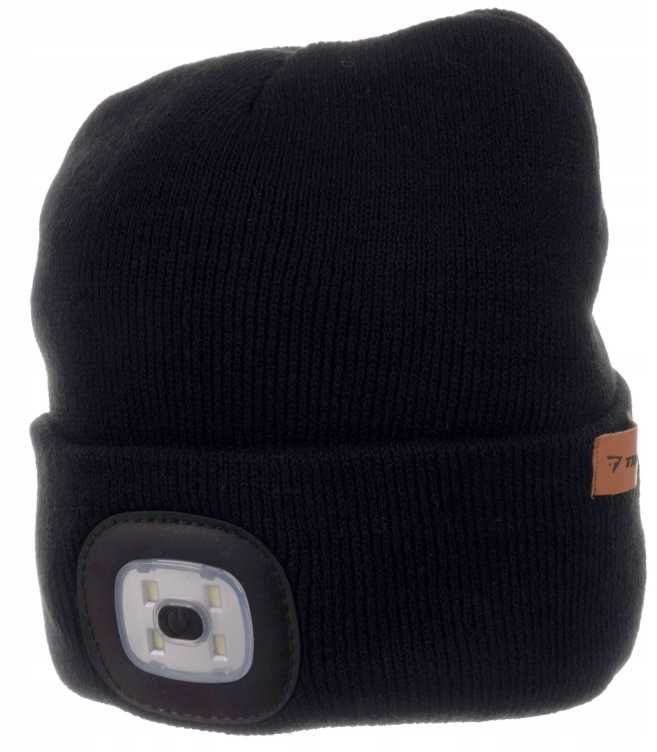 Czapka zimowa uniwersalny fason ciepła z oświetleniem unisex nowa!
