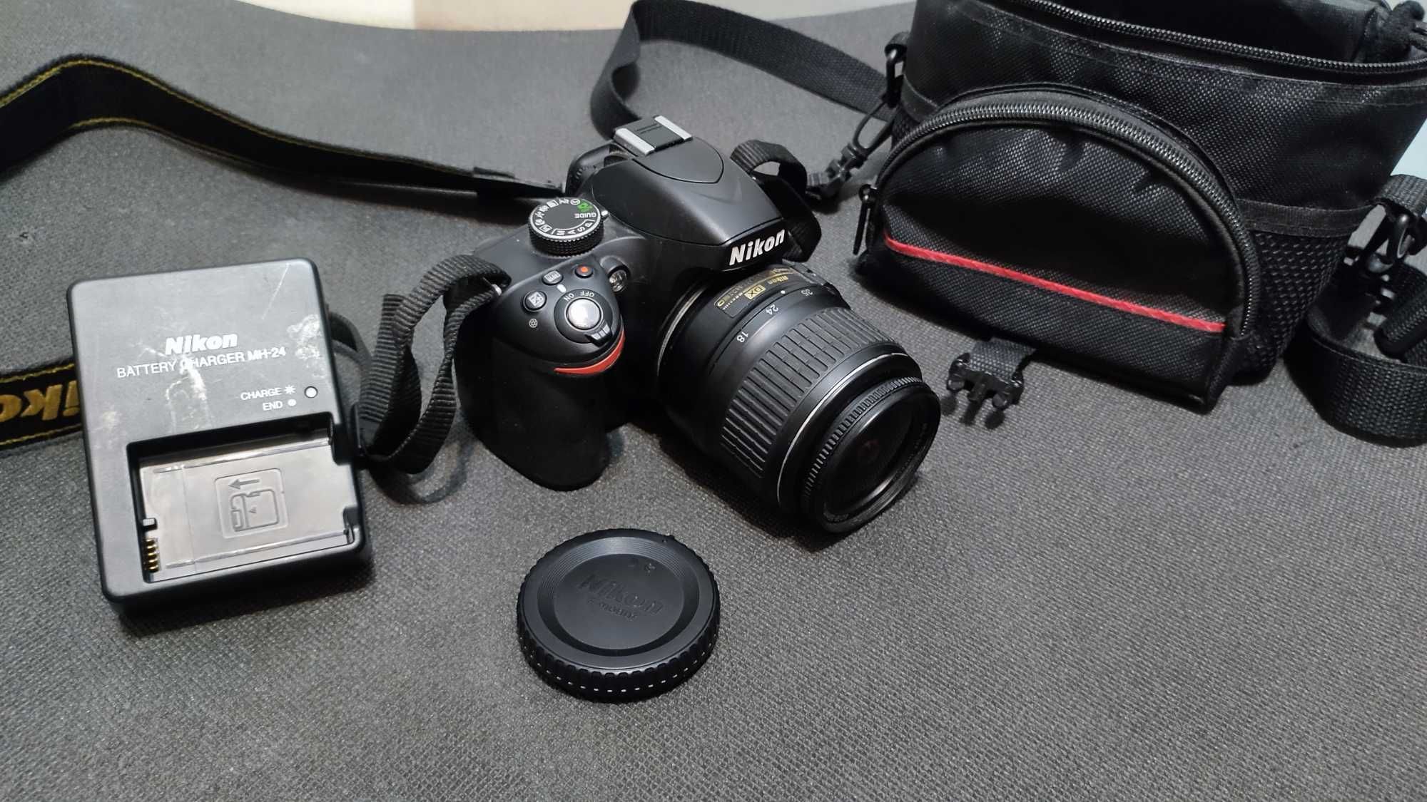 Nikon D3200 + Lente 18-55 mm (com Bolsa e Carregador)