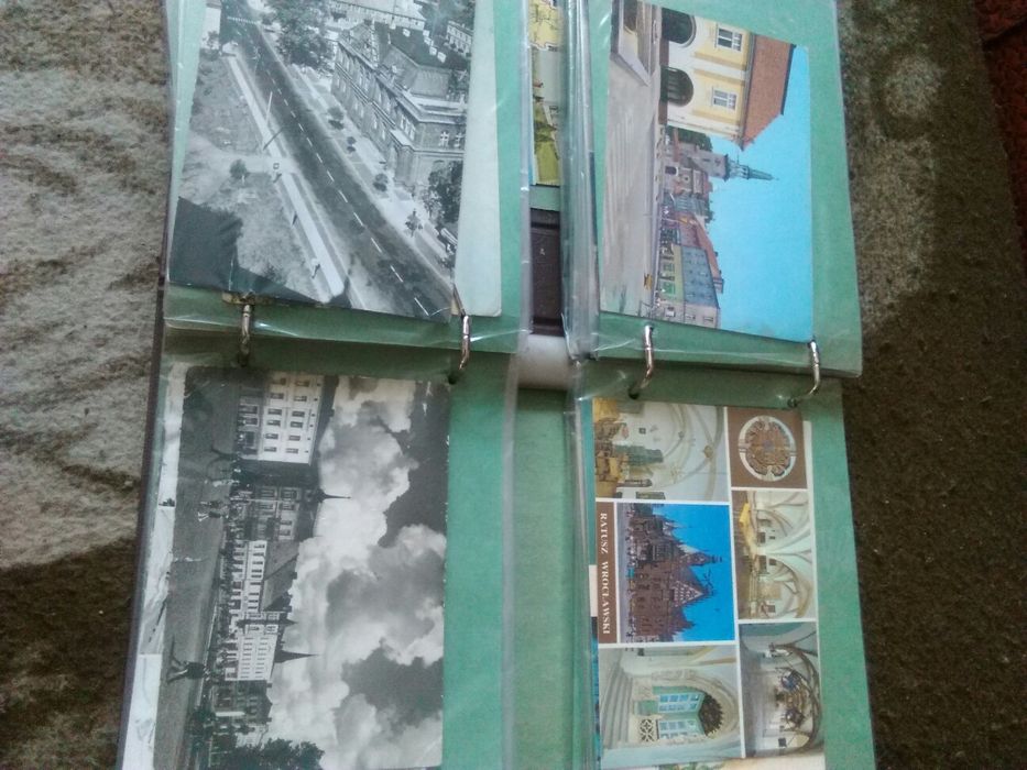 Klaser z widokówkami zPRL