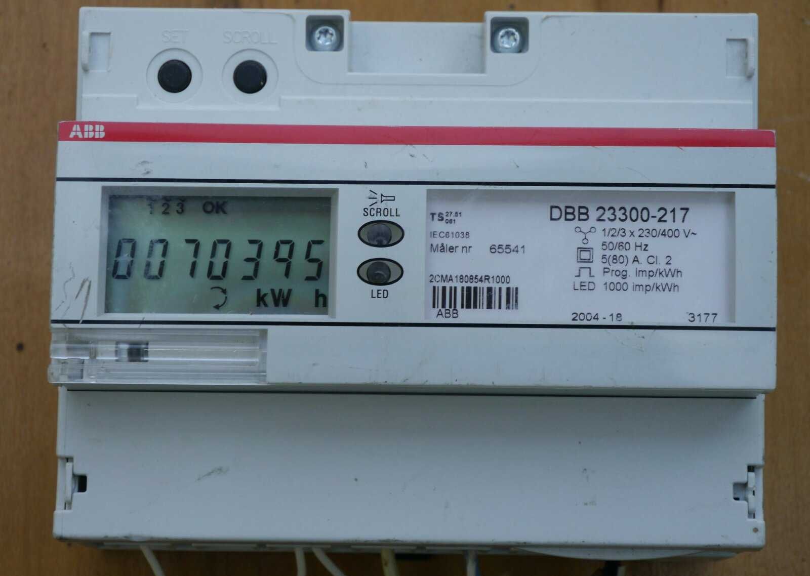 Трёхфазный счётчик электроэнергии АBB