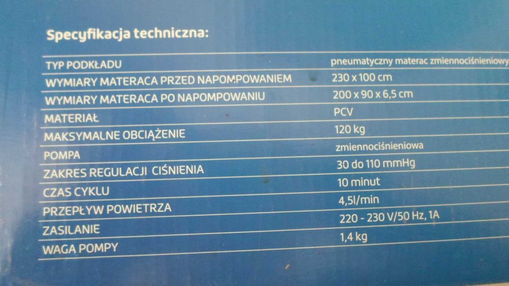 Pneumatyczny materac