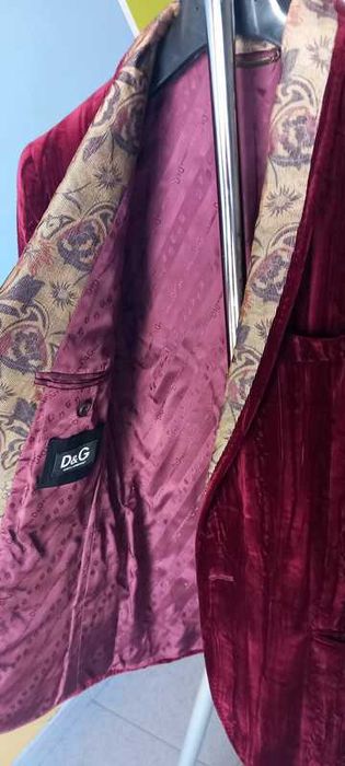 Dolce Gabana Blazer Homem Luxo Veludo tamanho 48 / 50