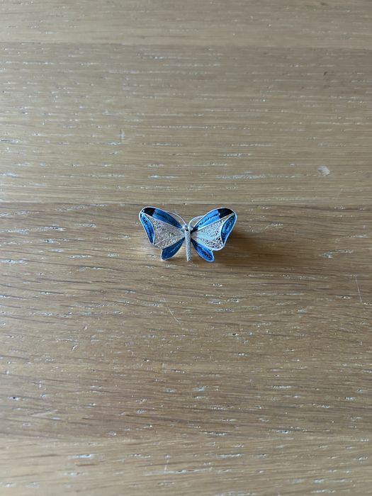 Broche prata de lei filigrana