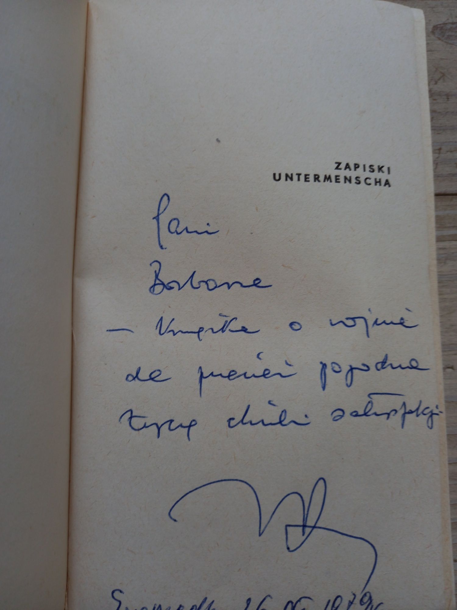Zapiski Untermenscha Janusz Przybysz 1977
