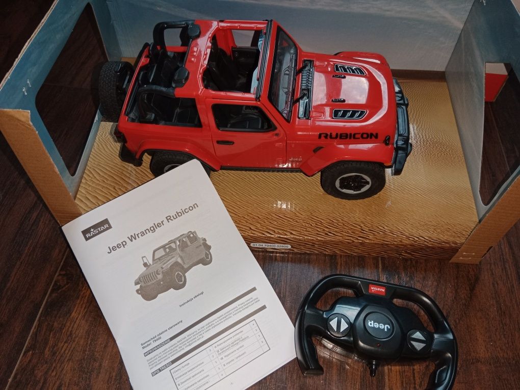 Jeep Wrangler rubicon 30 cm czerwony zdanie srerowany
