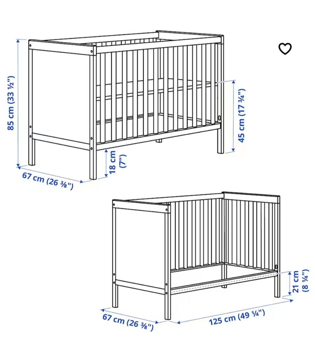 Łóżeczko dla dziecka Ikea Sundvik