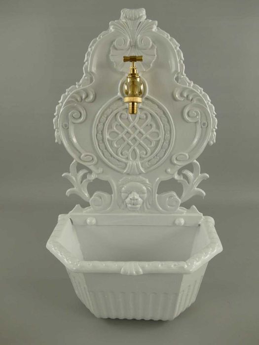 Wylewka Aluminium - Kran Odpływ - Biała 58 cm Ogród