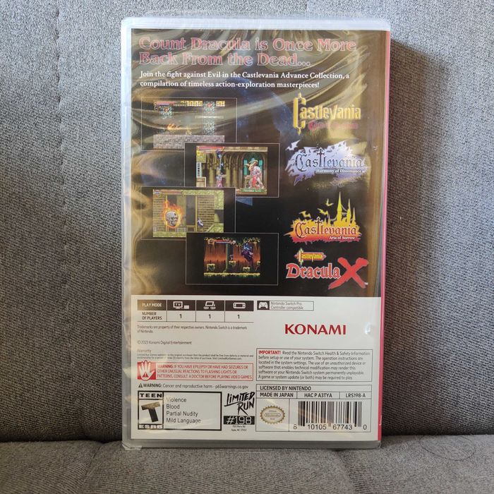 Gra Castlevania Advance Collection Nintendo Switch Nowa Zafoliowana