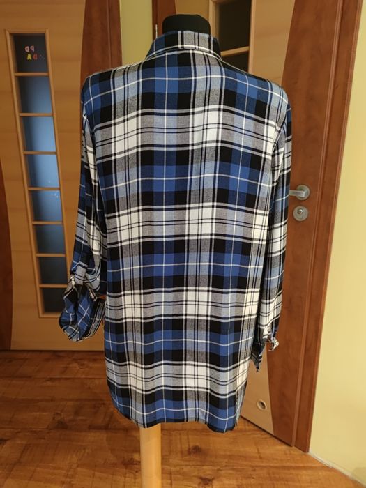 Luźna koszula w kratę / tunika rozm. 38