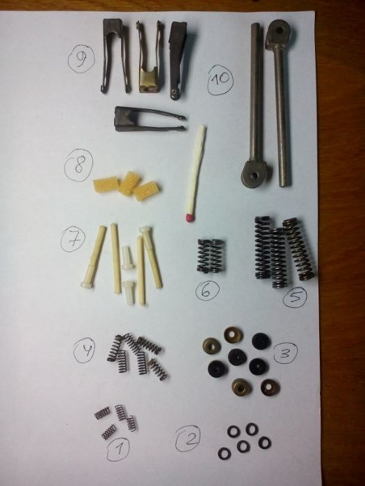 Комплектующие (запчасти) советских зажигалок "Огонек" новые