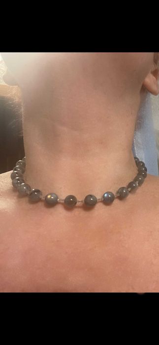 Чокер лабрадорит унісекс. Намисто. Бусы.