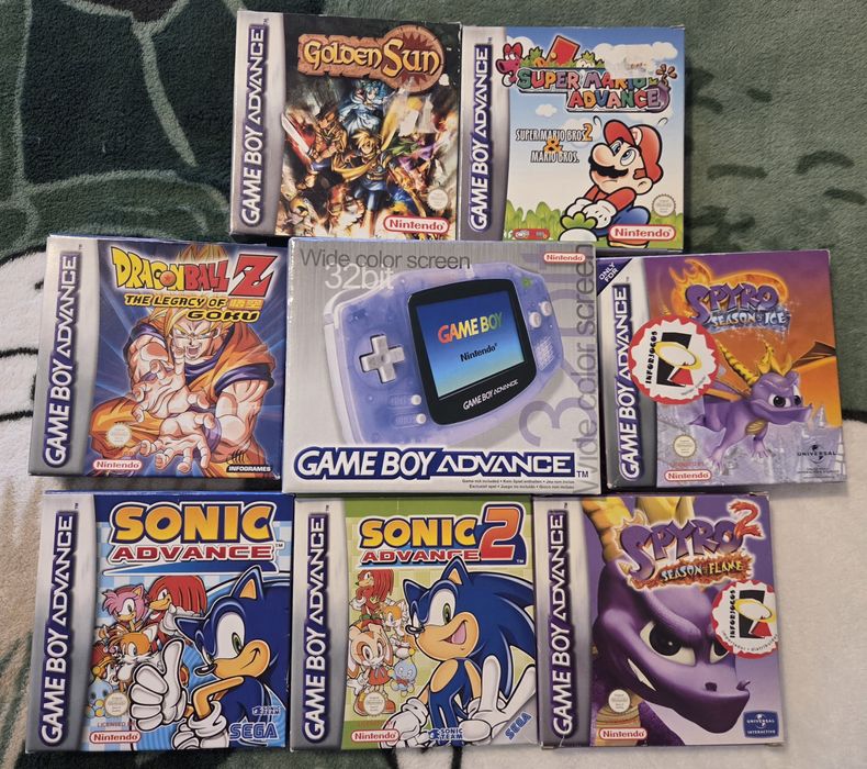 Gameboy Advance Glacier em caixa + 7 jogos