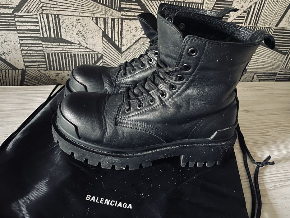 Брутальные ботинки бутсы баленсиага Balenciaga Strike Boots.