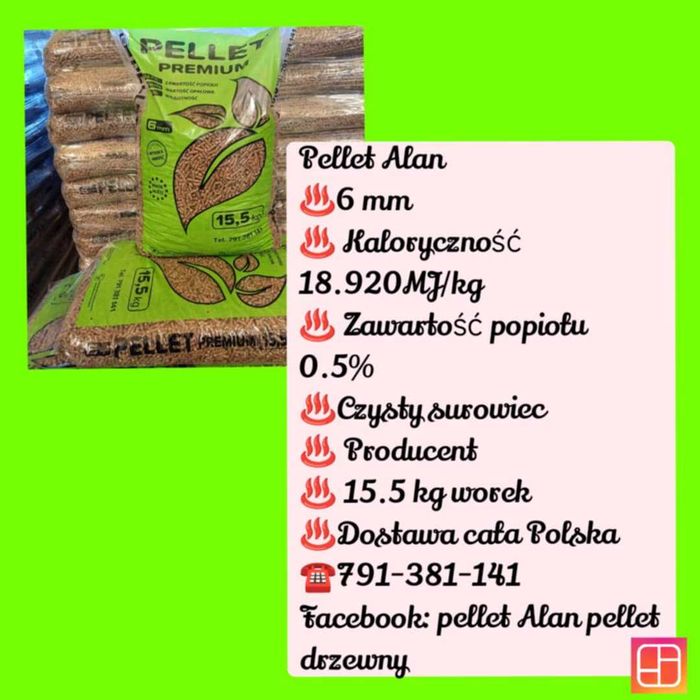Pellet  PREMIUM buk-sosna 6mm.