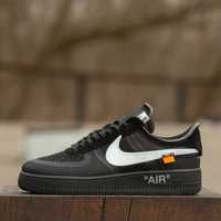 Кросівки Nike Air Force x Off White | Кроссовки найк білі чорні black