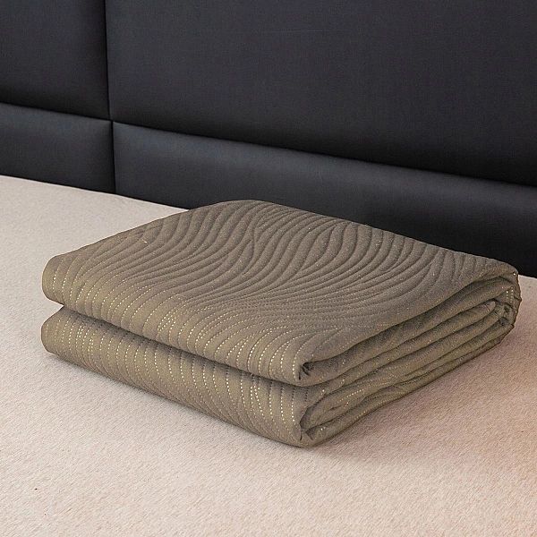 Narzuta kapa pled 200x220 PIKOWANA tłoczona MIKROFIBRA Federico BEŻOWA