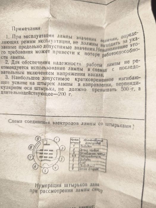 Радіолампи з підбором 6П14П-В ,К,ЕВ EL84