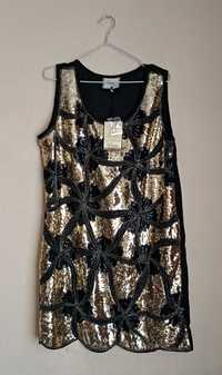 NOWA Sukienka idealna na imprezę 44 Evita Gold