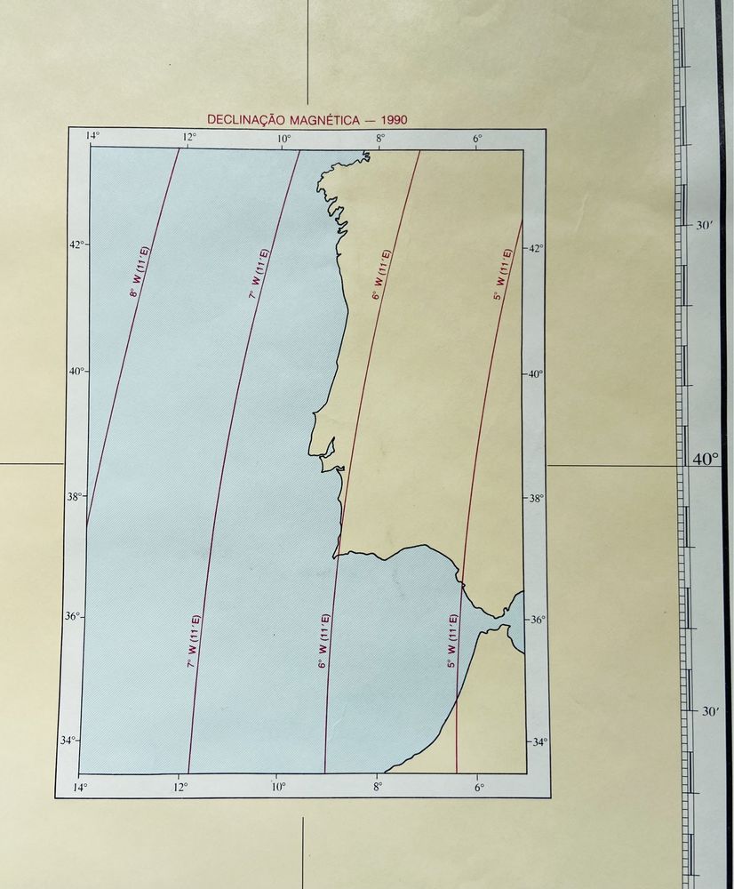 Carta Náutica 4B (int 1081) de Cabo Finisterre a Casablanca