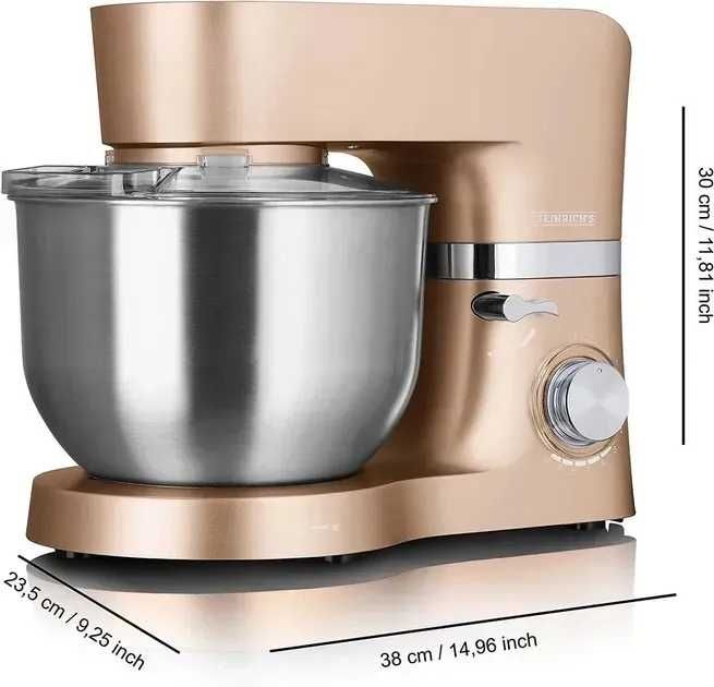 Планетарний міксер тістоміс  Heinrich's HKM 6278 Gold в золотому кол.