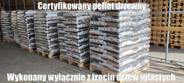 Pellet drzewny EN plus A1- 1259,05 zł (paleta 975kg, 65 worków)