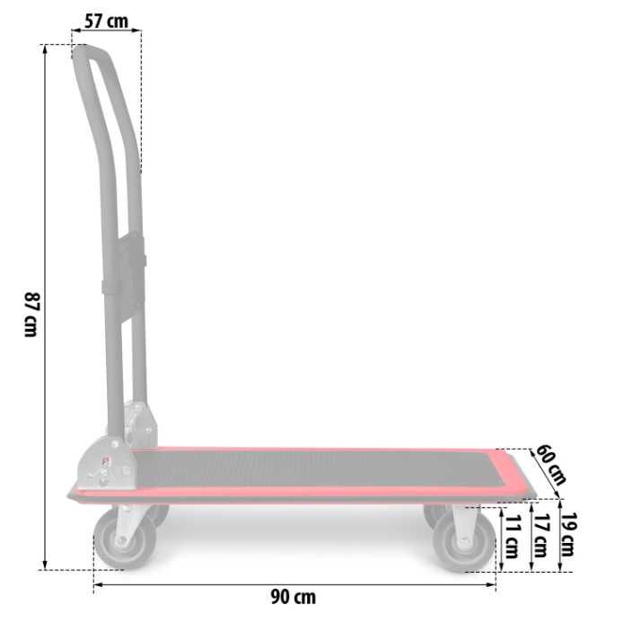NOWY Wózek Transportowy Platformowy Składany Towarowy Magazynowy 300KG