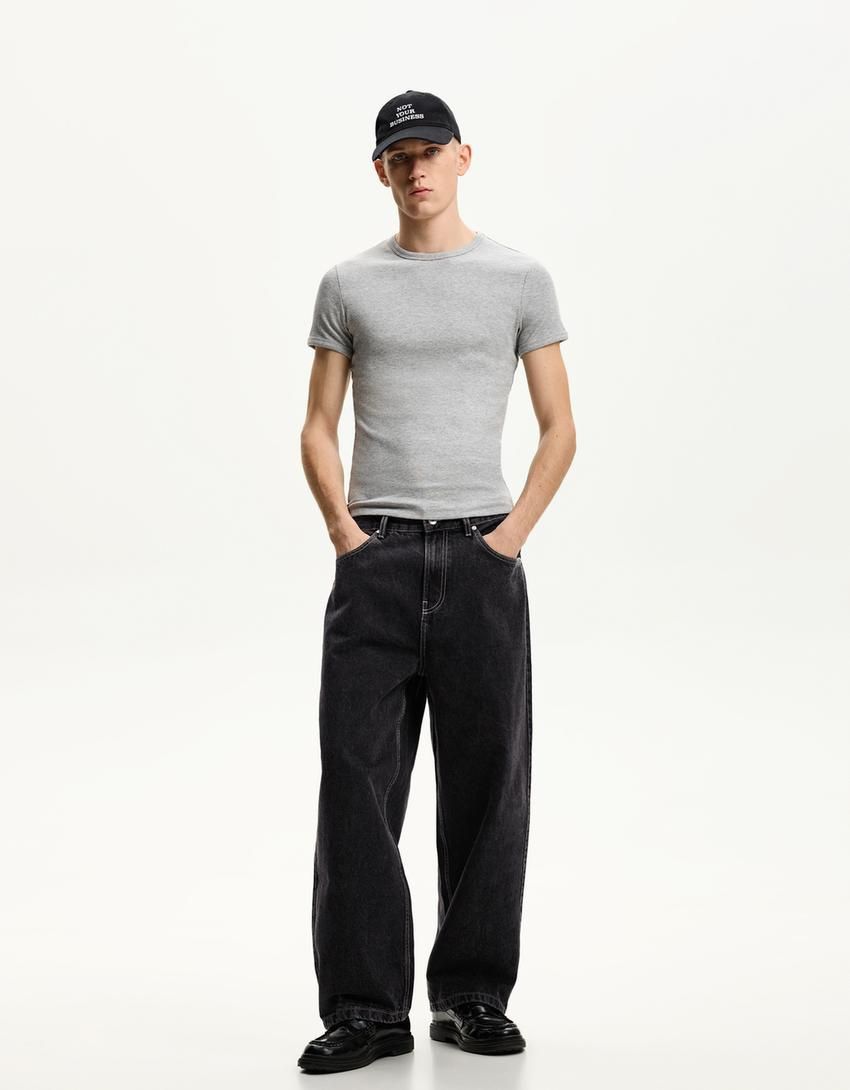 Мужские джинсы  Baggy loose fit  Bershka