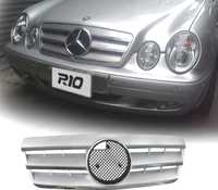 GRELHA FRONTAL PARA MERCEDES CLK W208 COUPE + CABRIO 96-02 CROMADA