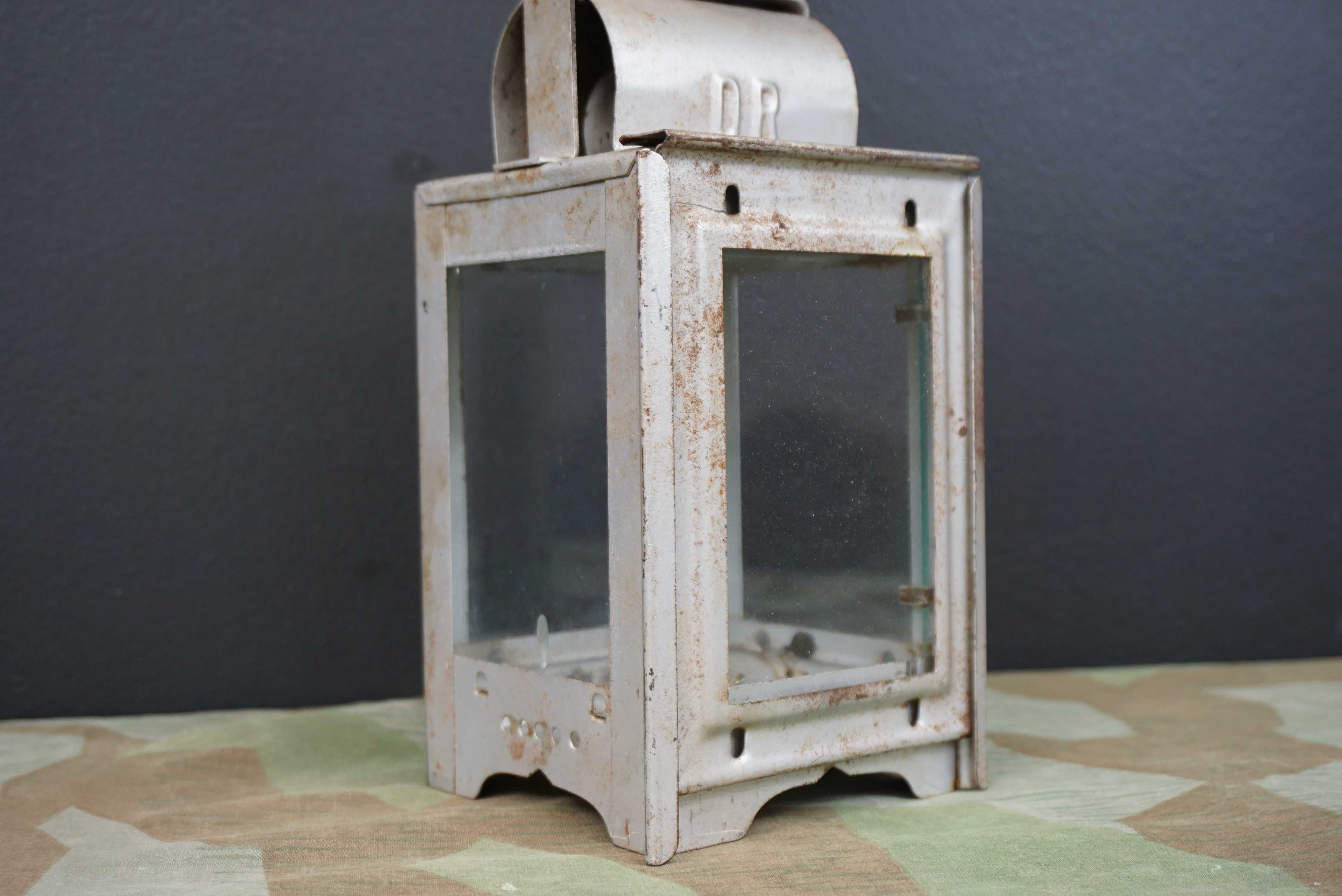 Zabytkowa niemiecka lampa kolejowa DR Deutsche Reichsbahn