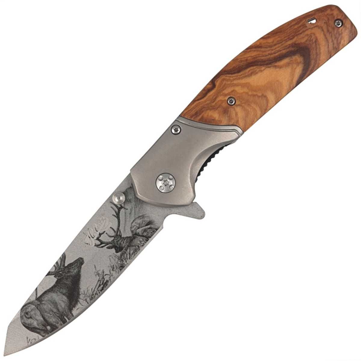 Herbertz Solingen 3D Jeleń Olive Wood 55009 Nóż składany