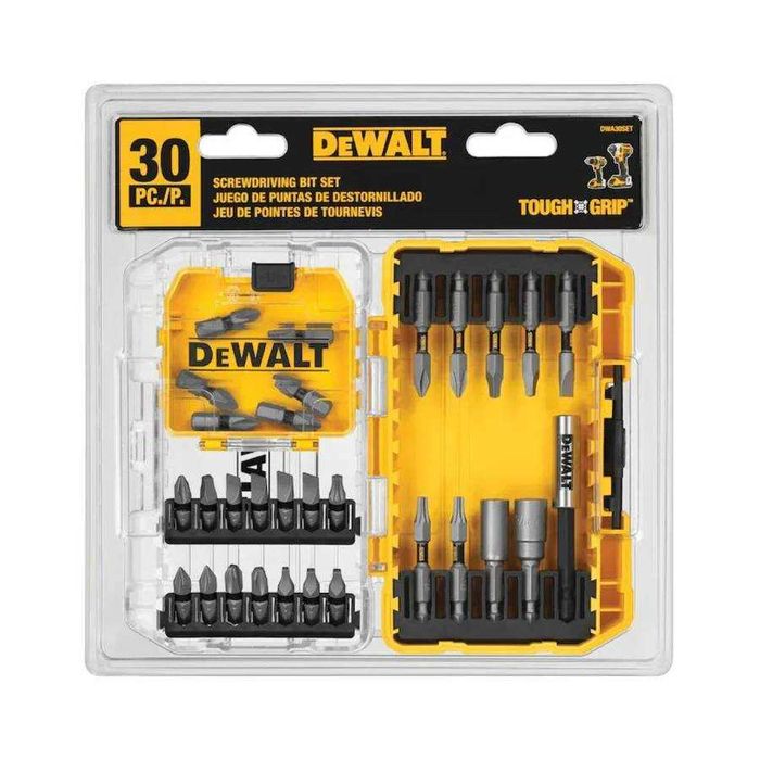 Набір ударних аксесуарів 30 шт ToughGrip у 2 кейсах DeWALT DWA30SET