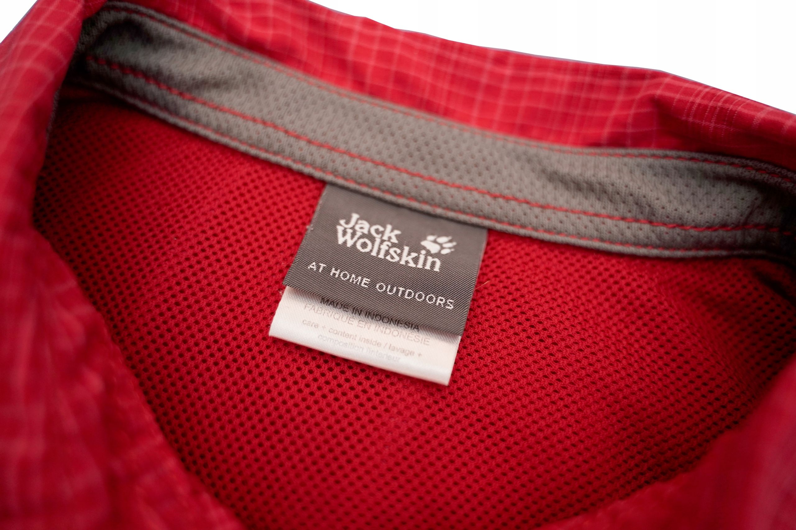 JACK WOLFSKIN Trekkingowa Czerwona Taliowana Koszula Q.M.C UV Shield L