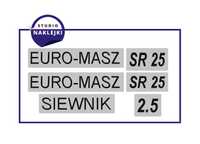 Naklejki siewnik zbożowy EURO-MASZ SR25 zestaw Nalepki Naklejka