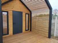 Domek Narzędziowy D20 Z PERGOLĄ 5x3m DREWNOTRIK.PL