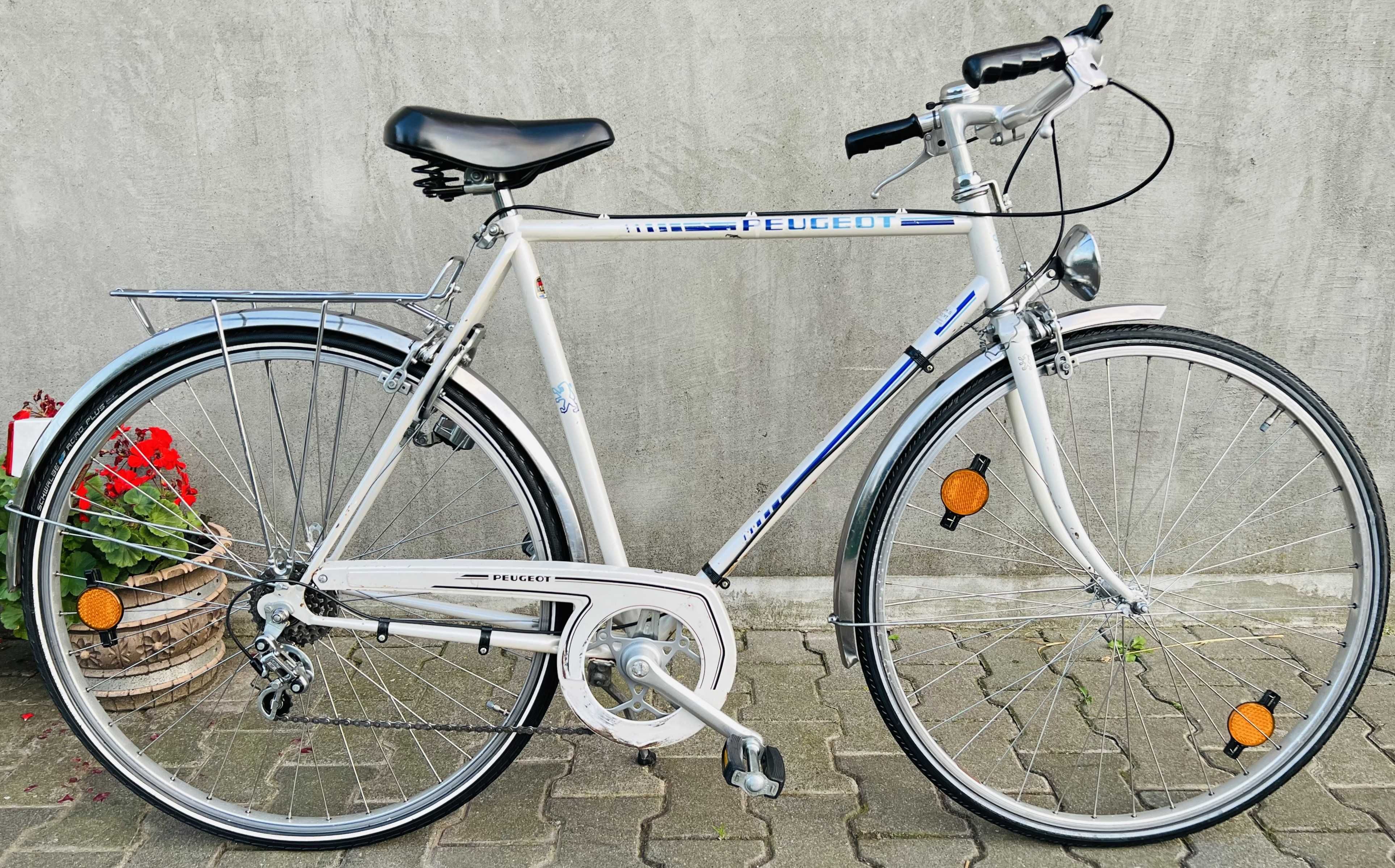 Rower Męski PEUGEOT Carbolite 28" 5 biegów Biały Turystyk Klasyk 1985r