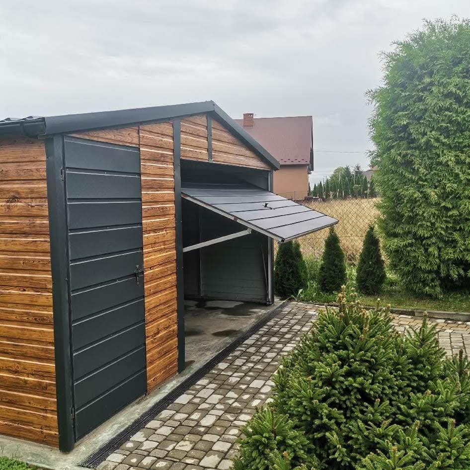 Garaż 4.5x5 Multigloss + antracyt, profil zamknięty ocynkowany JASTAL
