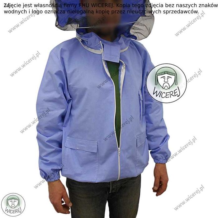 Bluza Pszczelarska z zamkiem, z kapeluszem Bawełniana Rozmiar XL