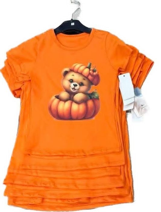 T-shirt pomarańczowy dynia