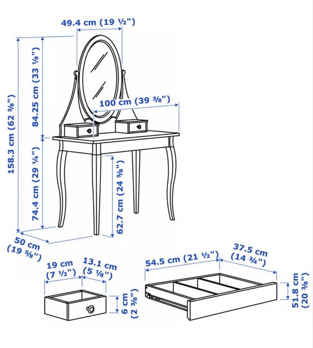 Toaletka NOWA Ikea