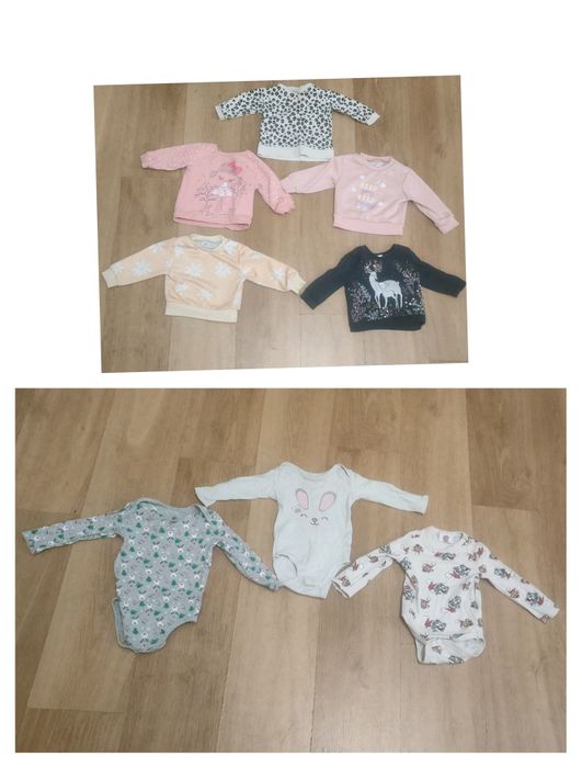 paczka ubrań 74 cm szt 35