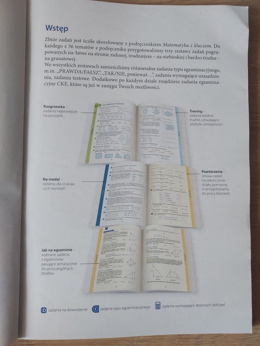 Zbiory zadań z matematyki klasa 7 i  ćwiczenia z fizyki klasa 7